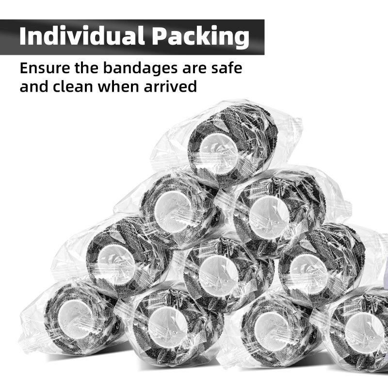 JimKing Tattoo Grip Cover, Tattoo Machine Handle Cover, Self-Adhesiive Tape for Sport Pet Tattoo,Elastic Bandage Wrap Roll Tattoo Machine Supply, 4pcs - Image 4