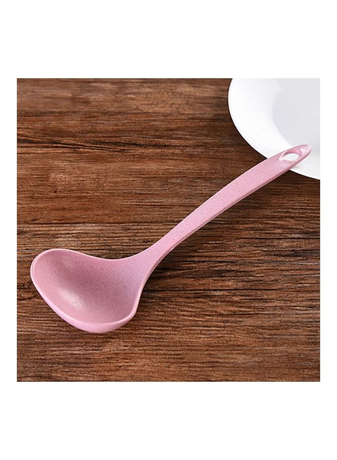 نيبمينينت ملعقة من قش القمح بمقبض طويل وردي 