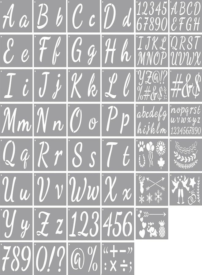 Devasya Crafts Stencils Letters Set - 45 Reusable Pieces | 4 Inch & 2 Inch Alphabet Number Stencil | Multi-Purpose Stencils for Painting on Wood, Fabric, Crafts | Ideal for DIY Home Decoration & Art Projects - Image 1