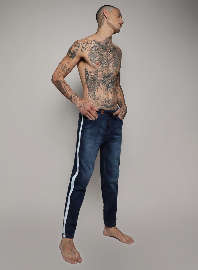 Campus Sutra Campus Sutra Side Striped Detail Slim Fit Jeans - Image 4