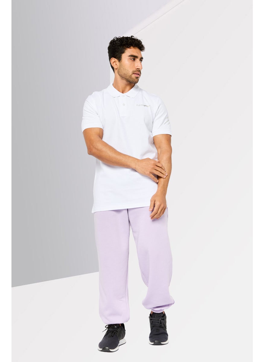 Plein Sport - Men Sportswear Fit Short Sleeve Outdoor Polo, White - Image 1