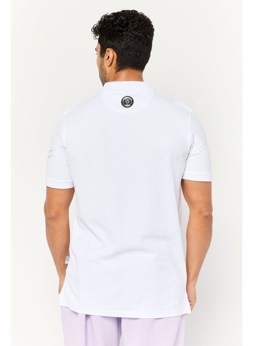 Plein Sport - Men Sportswear Fit Short Sleeve Outdoor Polo, White - Image 1