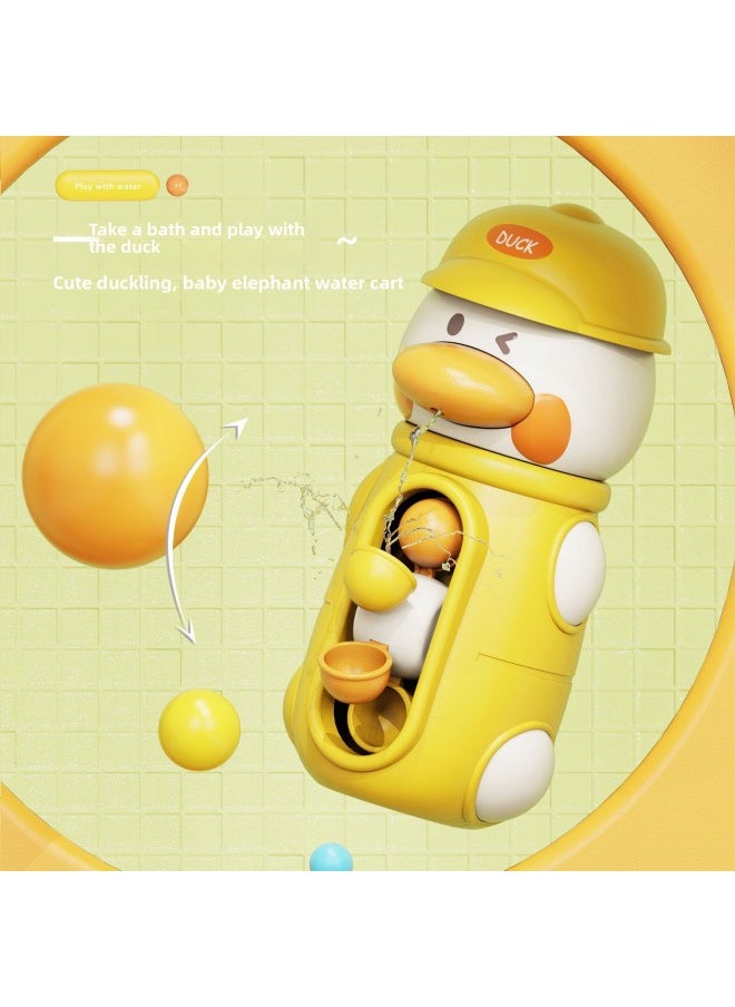 Little Yellow Duck Elephant Playing Water Baby Bath Soothing Children's Water Game Spinner With Suction Cup Small Water Truck Toy-Color:Water Spinning Wheel Elephant-Orange  - Image 5