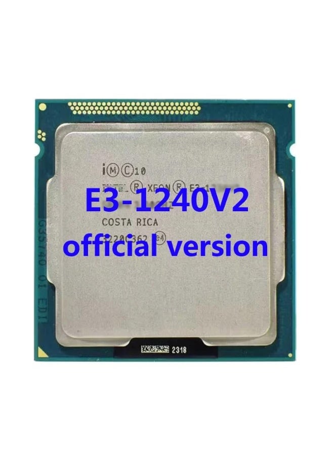 E3-1240V2 Official Version Xeon E3 1240V2 3.4Ghz/3.8Ghz 4-Core 8MB Cache 69W LGA1155 CPU Processor For B75/H61 Motherboard  - Image 1
