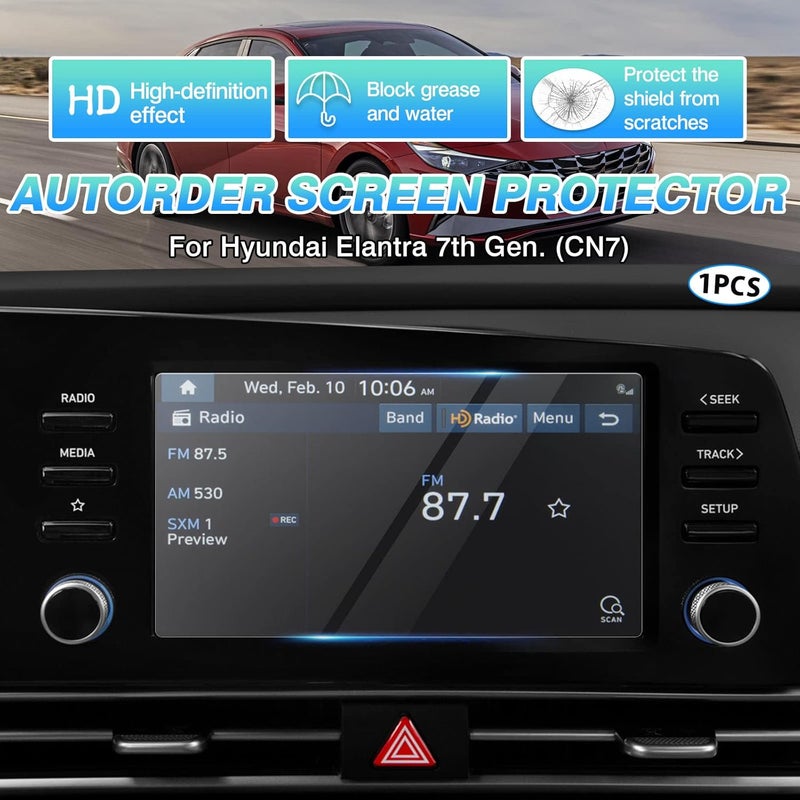 Autorder حماية شاشة زجاجية مقسّاة 8 إنش من أوتورد لهيونداي إيلانتر 2021-2026 - Image 2