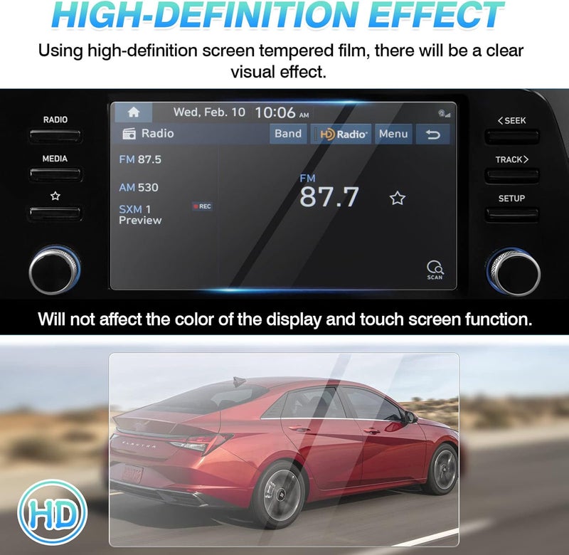 Autorder حماية شاشة زجاجية مقسّاة 8 إنش من أوتورد لهيونداي إيلانتر 2021-2026 - Image 3