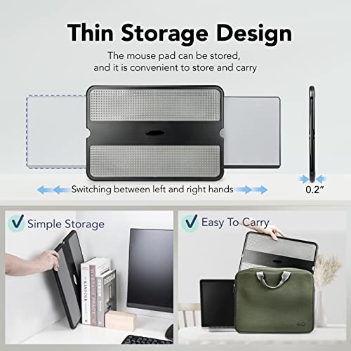 EHO Laptop Lap Desk, Portable Lapdesk with Smooth Surface and Mouse Pad, Lightweight Bed Tray for Laptop or Tablet, Ergonomic Lap Table for Home, Office, Travel, and Students - Image 3