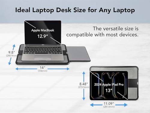 EHO Laptop Lap Desk, Portable Lapdesk with Smooth Surface and Mouse Pad, Lightweight Bed Tray for Laptop or Tablet, Ergonomic Lap Table for Home, Office, Travel, and Students - Image 5