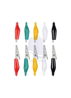 Royal Apex Royal Apex 10Pcs Colored Crocodile Clip - Double-ended Alligator Clips Cable Testing Wire Clip for Electrical Appliances Digital Test  - Image 3
