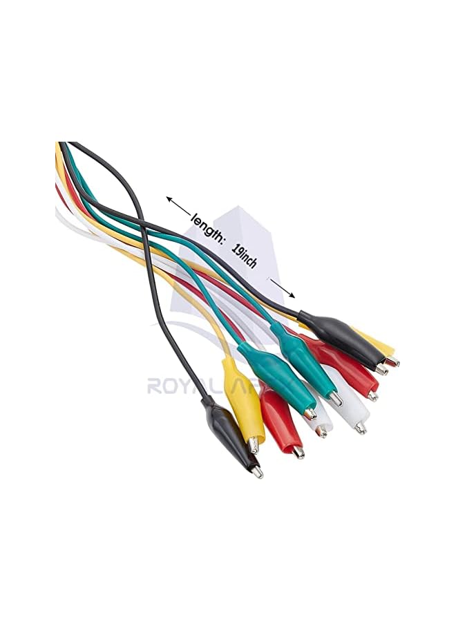 Royal Apex Royal Apex 10Pcs Colored Crocodile Clip - Double-ended Alligator Clips Cable Testing Wire Clip for Electrical Appliances Digital Test - Image 2
