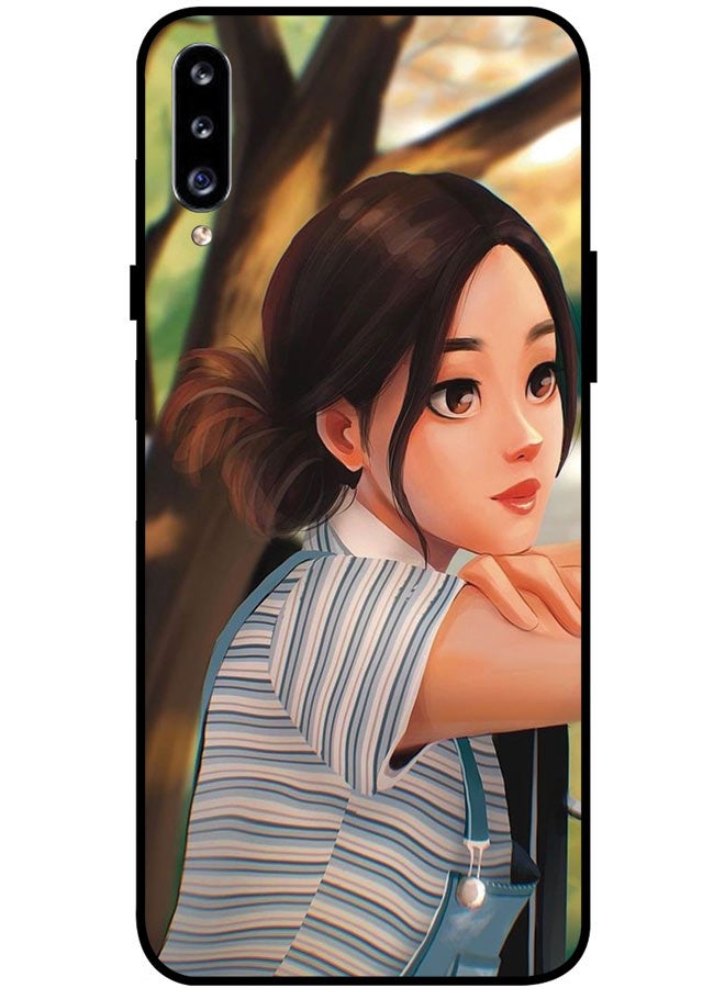 EYE CATCH Protective Case Cover For Samsung Galaxy A20s Smart Series Printed Protective Case Cover for Samsung A20s Girl Waiting Someone - Image 1