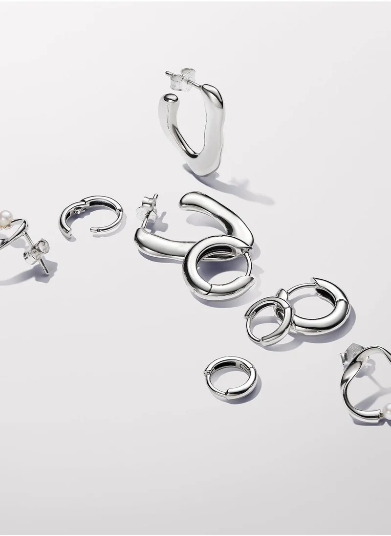 باندورا Sterling Silver Hoop Earrings