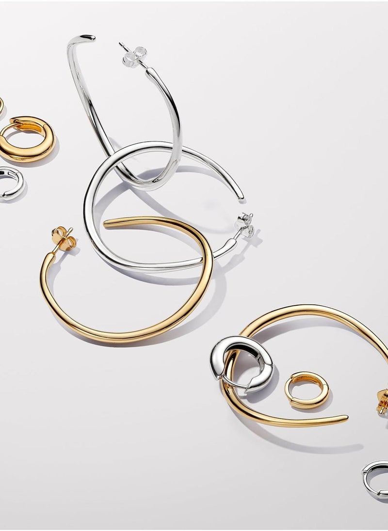 باندورا Sterling Silver Hoop Earrings  - Image 4