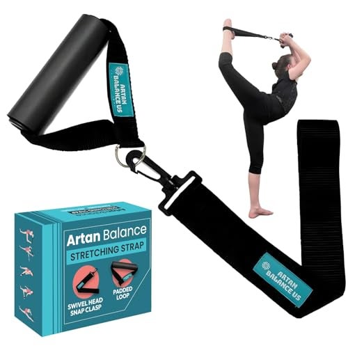 Artan Balance حزام تمديد الساق Artan مع مقبض فوم مثبت، مدرب مرونة محترف ومعدات تمديد وجمباز محمولة لراقصي الباليه، لاعبي الجمباز، مشجعي الرياضة والرياضيين - Image 1