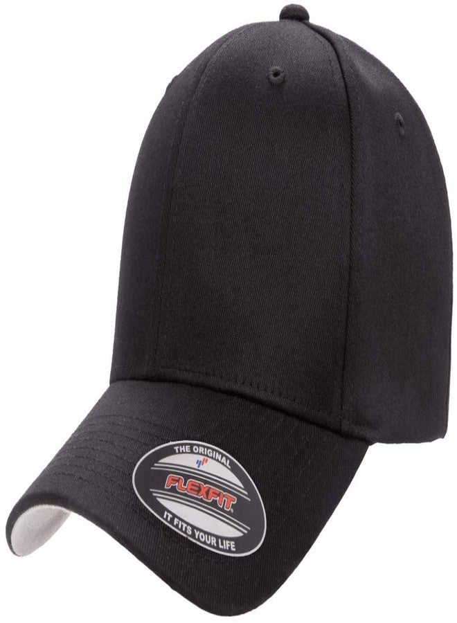 Flexfit Men's Athletic Baseball Fitted Cap, L-XL, 2pk Black & Dark Navy - Image 2
