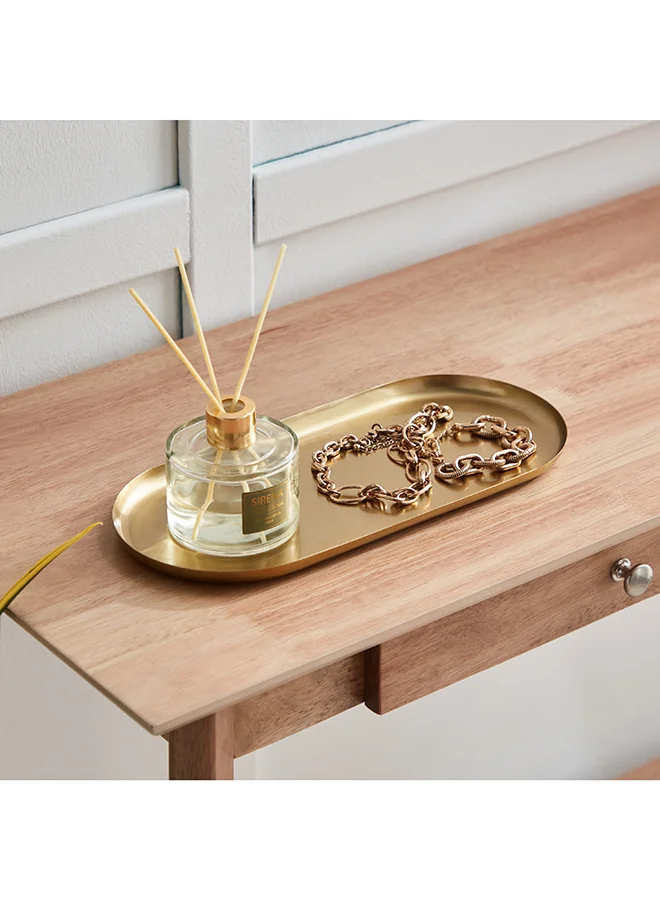 Home Box Verve Metal Oval Decorative Tray 22 x 1.5 x 15.5 cm