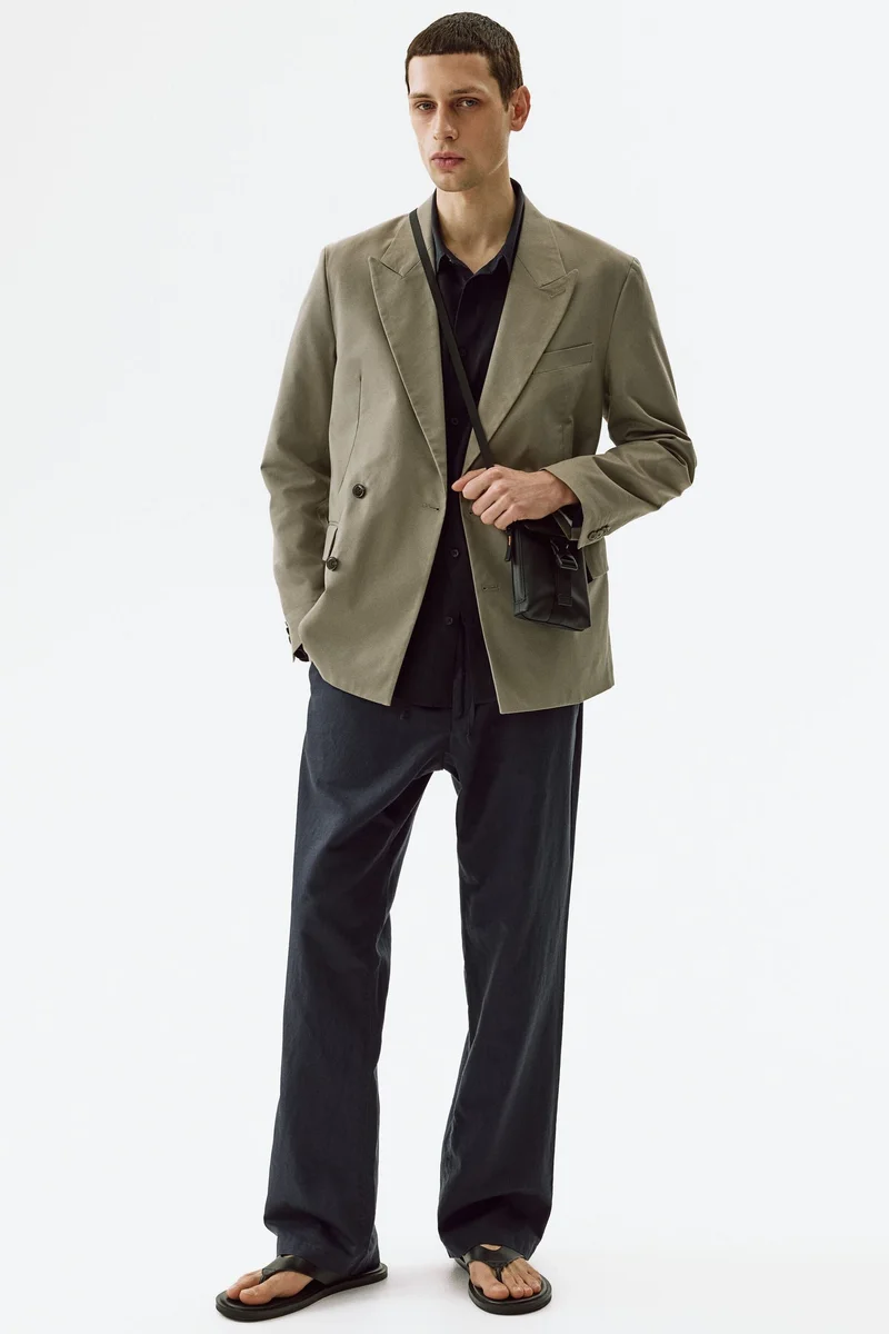 H&M Regular Fit Linen-blend trousers