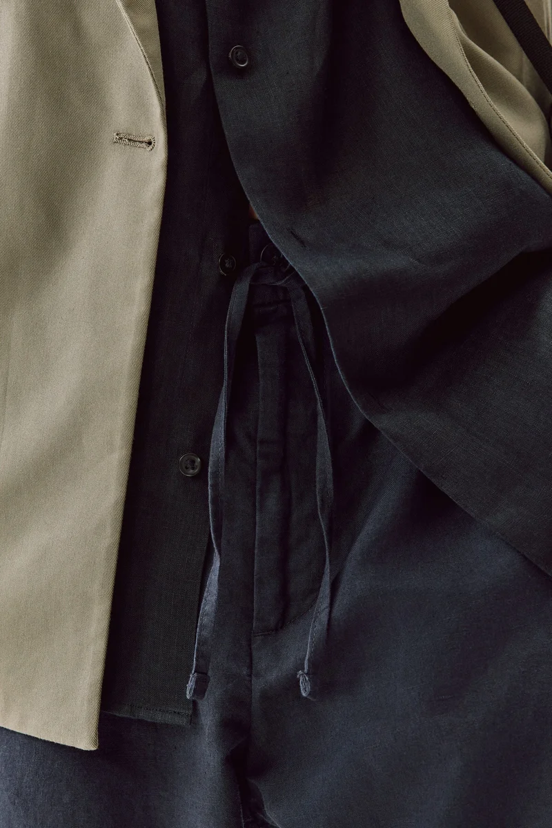 H&M  Regular Fit Linen-blend trousers for Men | Best Price UAE