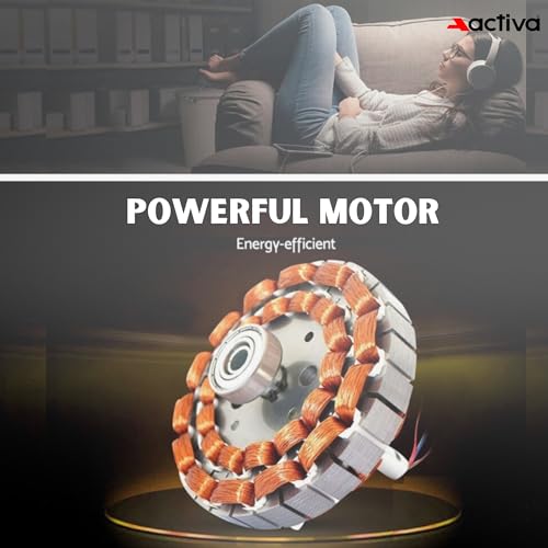 ACTIVA Apsara 1200mm Ceiling Fan, 390 RPM High Speed Air Delivery, BEE Approved One Star Rating, Aerodynamic Large Sweep Blade, 60 Watt Motor, 2 Years Warranty (Smoke Brown) - Image 5
