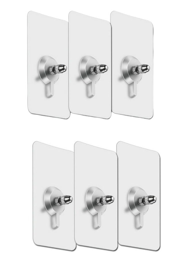 6 piece Self Adhesive Wall Hooks Screw Alternatives - Image 1