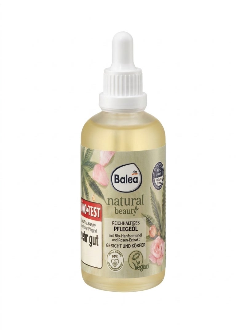 Balea Natural Rich Face & Body Oil with Rose - 100ml - Image 1
