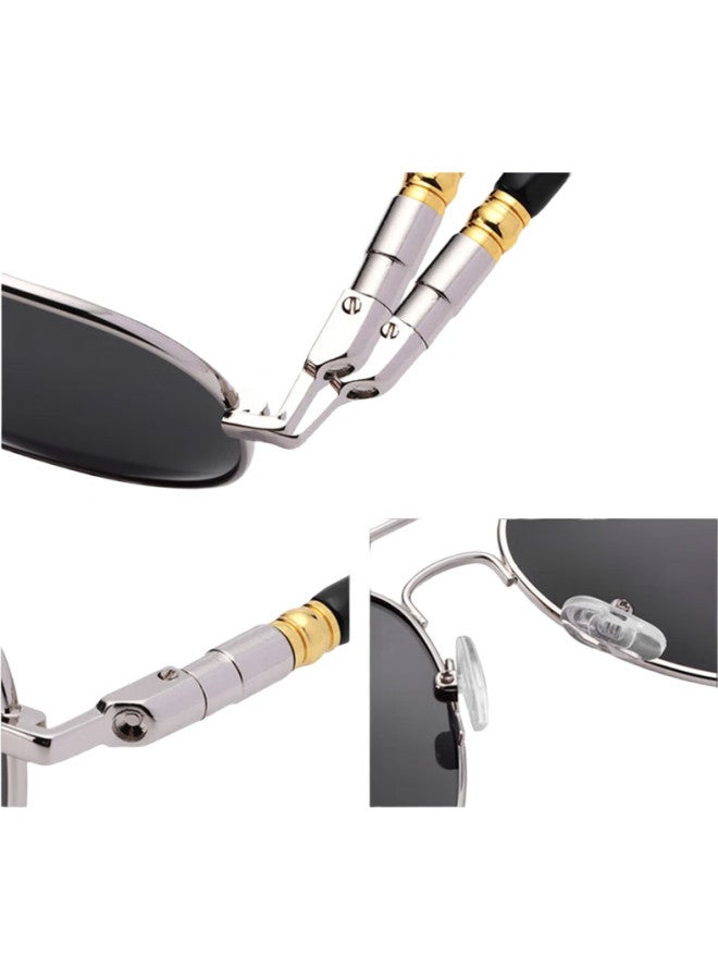 Boshide Sunglasses, Polarized Photochromic Sunglasses, Safety Driving Sunglasses, Silver Frame Photochromic Sunglasses - Image 2