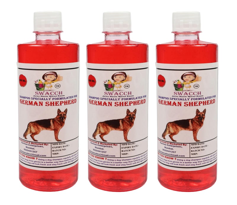 Swacch Shampoo Specially Formulated for German Shepherd (500ml) (Pack of 3) Jasmine - Image 1