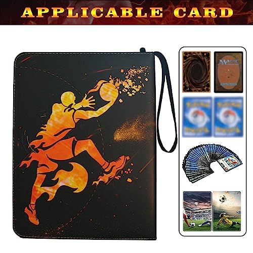 Anvoago Basketball Cards Binder 400 Pockets, Trading Cards Holder Card Collectors Album,Trading Card Binder 4 Pocket with 50 Removable Sleeves for Basketball Card and Sports Card - Image 4