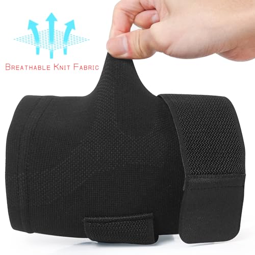 Luwint Bicep Tendonitis Brace, Knitted Compression Upper Arm Sleeve Support, 1 Pair (Small) - Image 4