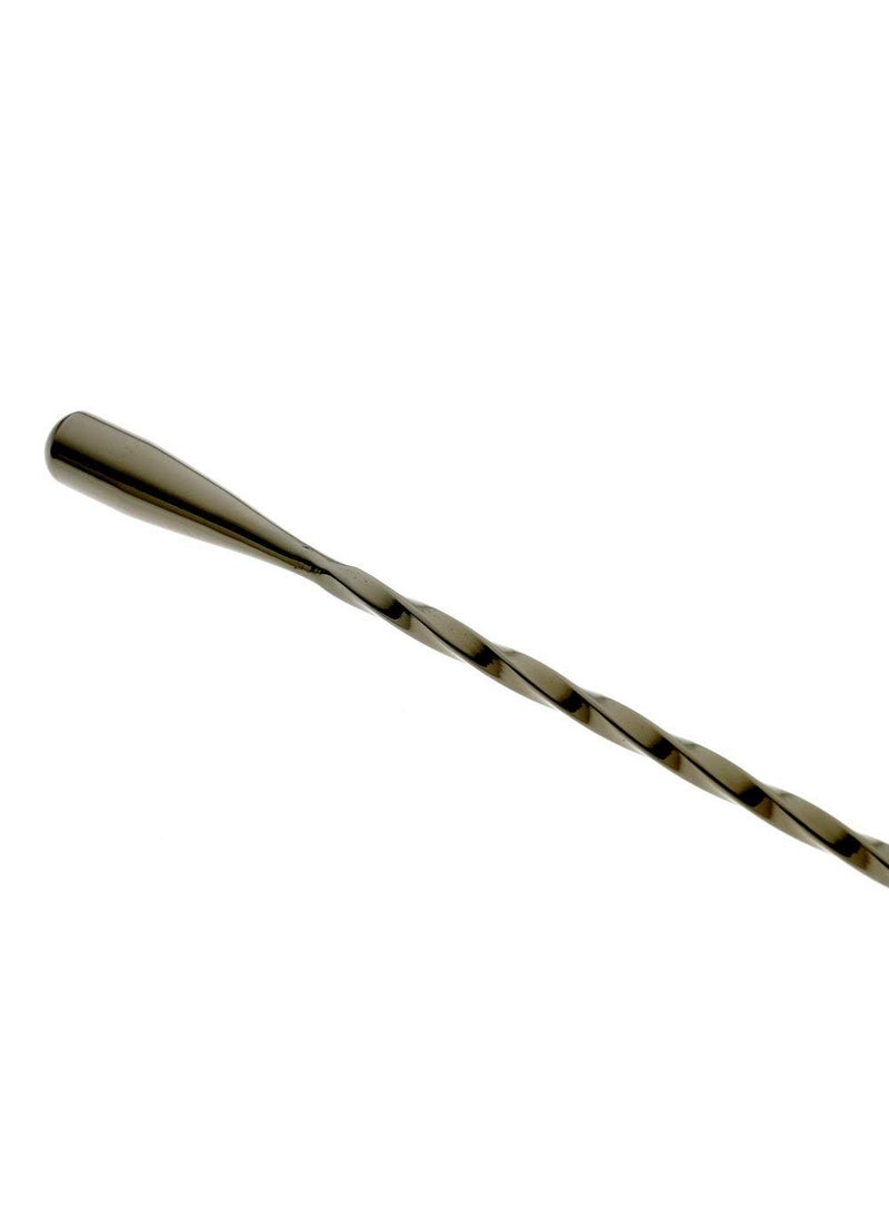NJ NJ Teardrop Bar Spoon, Stirrer, Black Gunmetal Finish: 12" Length  - Image 3
