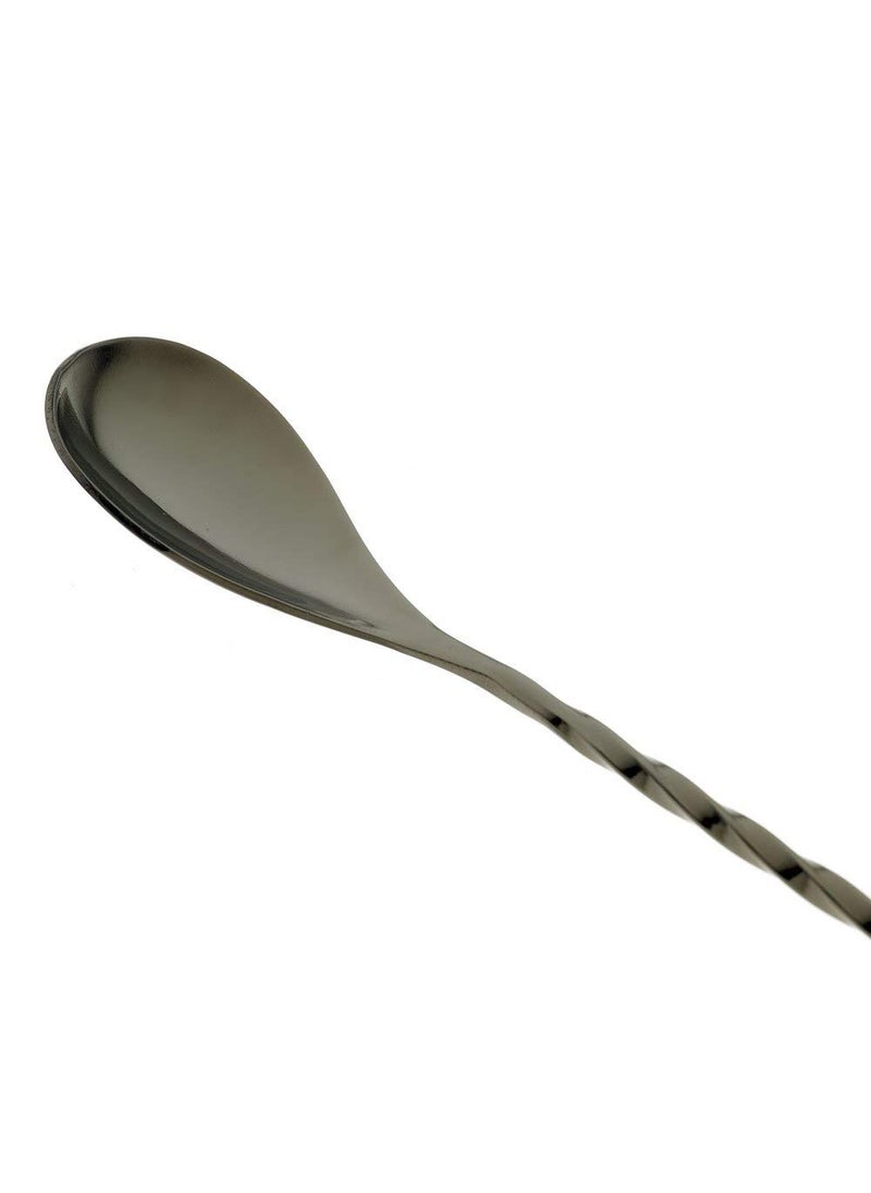 NJ NJ Teardrop Bar Spoon, Stirrer, Black Gunmetal Finish: 12" Length  - Image 4