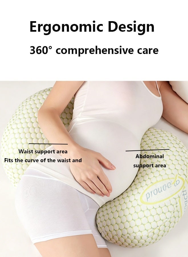 Allieuka Pregnancy Pillows for Sleeping Soft Maternity Body Pillow for Side Sleeper Pregnancy Body Pillow Full Body Support Maternity Pillow Support for Back, Legs, Belly Adjustable Travel Pregnant Women Pillow - Image 4