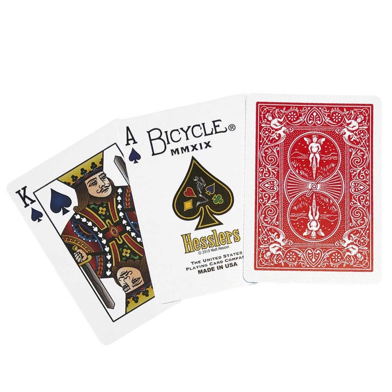 Bicycle Hesslers (Blue) Rider Back Playing Cards, Unique Four-Color Suites (Includes Poker Hand Reference Cards) - Image 3