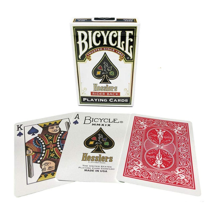 Bicycle Hesslers (Blue) Rider Back Playing Cards, Unique Four-Color Suites (Includes Poker Hand Reference Cards) - Image 2