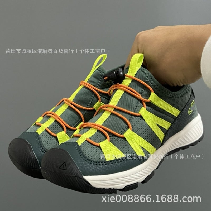 Putian Kidsren'S Shoes High Version Top Configuration Keen Kidsren'S Shoes Kidsren'S Mesh Breathable Ultra-Light Outdoor Sports Hiking Shoes - Image 4