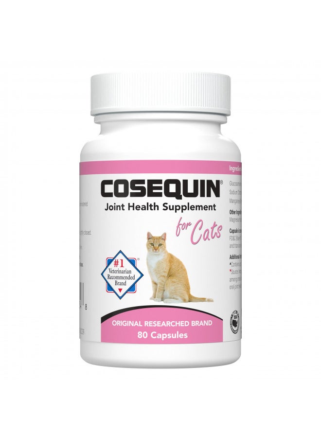 Nutramax Laboratories Nutramax Cosequin Joint Health Supplement for Cats - With Glucosamine and Chondroitin, 80 Capsules  - Image 2