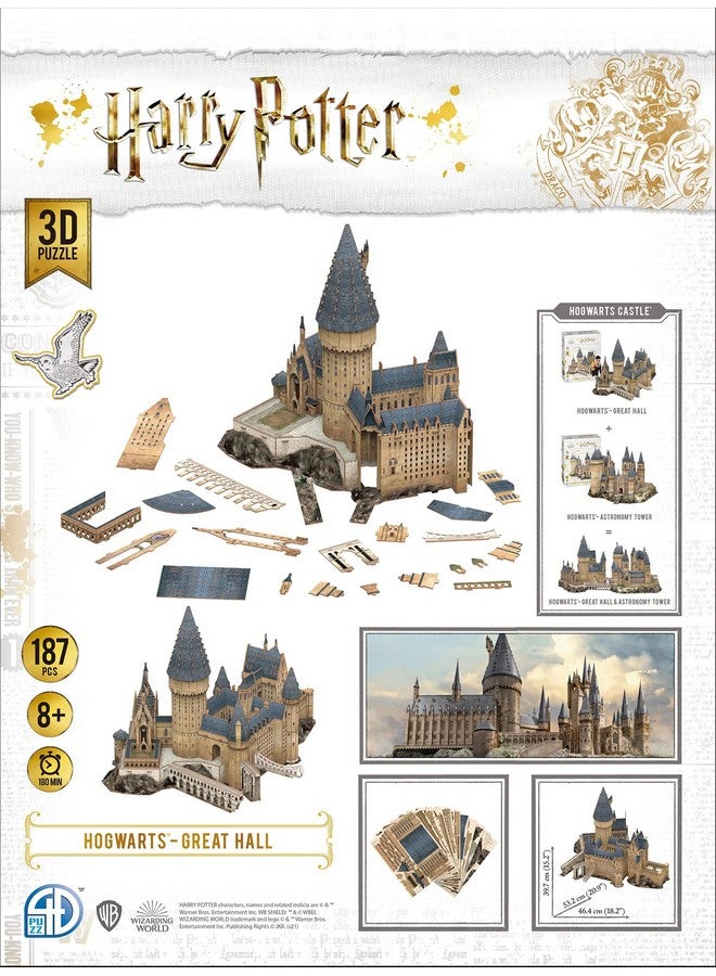 4D Cityscape Harry Potter Great Hall Paper 3D Puzzle Standard, Multicolored - Image 3
