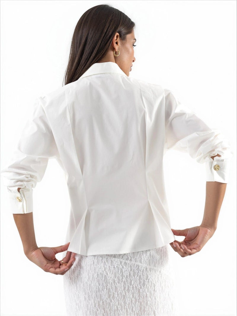 Qustyle QU STYLE Fitted Long Sleeve Shirt with Button Details - Image 3