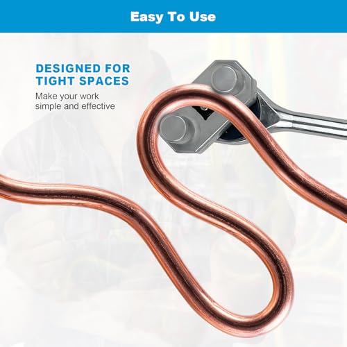 Zihvfzu 77455 Cable Bending Tool, 1/2 Inch Ratchet Connection for Most Conductors, Optimal Bend 500 MCM, Convenient Labor Saving Knuckle Guard, Upgraded Wire Benders and Cable Benders - Image 4