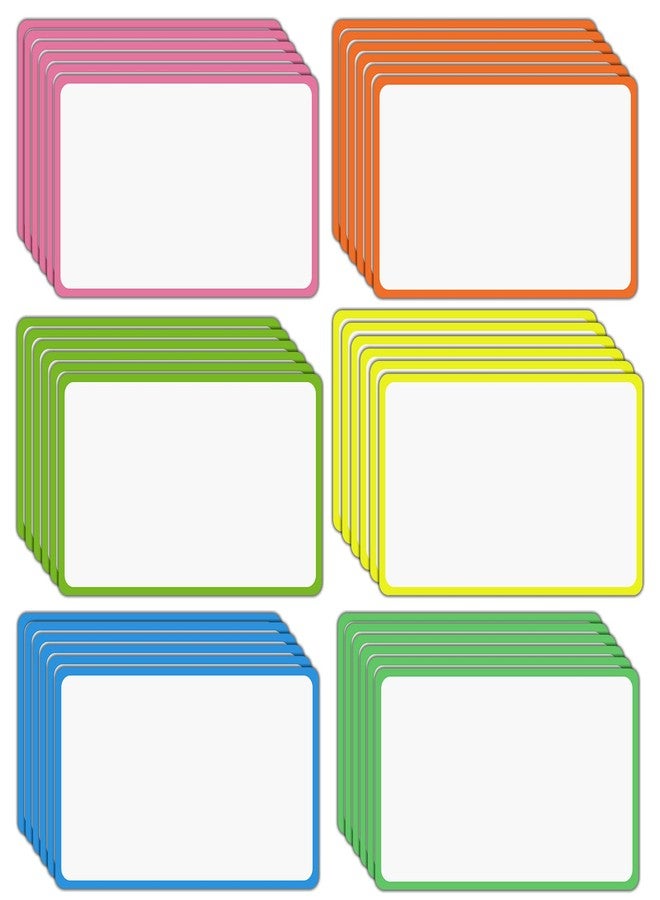 JINGZHAN 36 Pack Magnetic Dry Erase Labels 3x5 Inch - Reusable Whiteboard Name Tags & Mini Dry Erase Board for Fridge, Classroom, Office - Write & Wipe Stickers for Notes, Lists, Organizing - Image 1