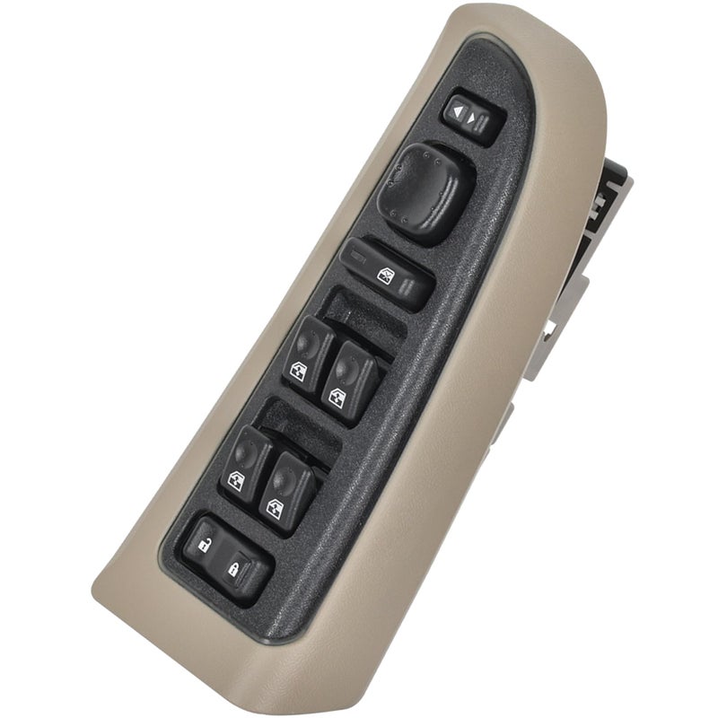 ASOPARTS 15883323 Driver Side Door Lock and Power Window Switch & Tan Bezel Cover Fit for 2003-2008 Chevy Avalanche Silverado Suburban Tahoe GMC Yukon Sierra Yukon XL Cadillac Escalade 901-075#DWS-220 - Image 1