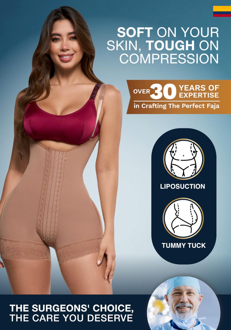 Sonryse Stage 2 faja Tummy Tuck Compression Garment | Faja Body Shaper Shapewear for Women | Fajas Colombianas Moldeadoras Mocha L - Image 5