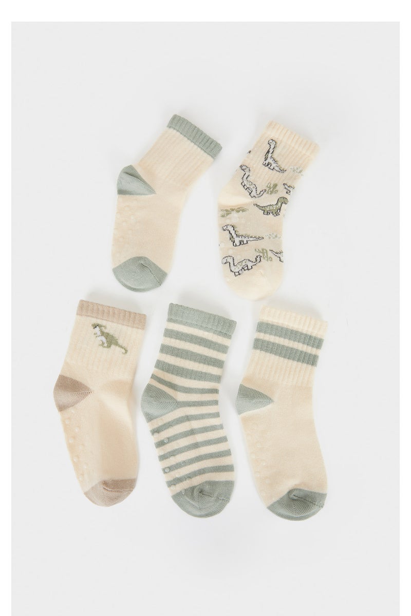 DeFacto Baby Boy Animal 5 Piece Long sock - Image 1