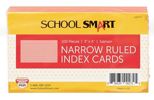School Smart بطاقات فهرسة مدرسي ذكية، 3 × 5 بوصات، سمك، عبوة من 100 - Image 1