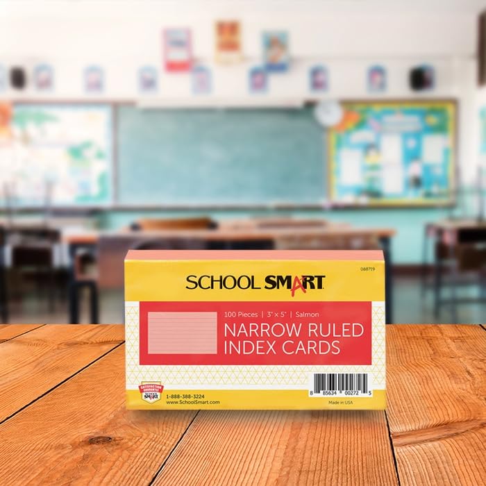 School Smart بطاقات فهرسة مدرسي ذكية، 3 × 5 بوصات، سمك، عبوة من 100 - Image 4
