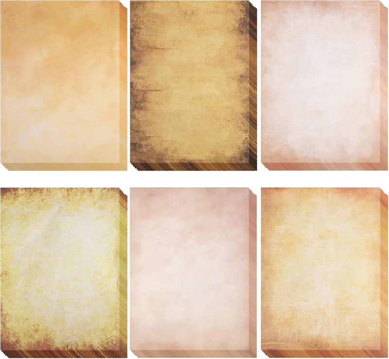 Glenmal 240 Sheets Old Age Parchment Paper Vintage Stationery Paper 85 x 11 Inches Parchment Printer Paper Double Side Antique Paper Gift for Calligraphy Printing Scrapbook Certificate Invitation - Image 1