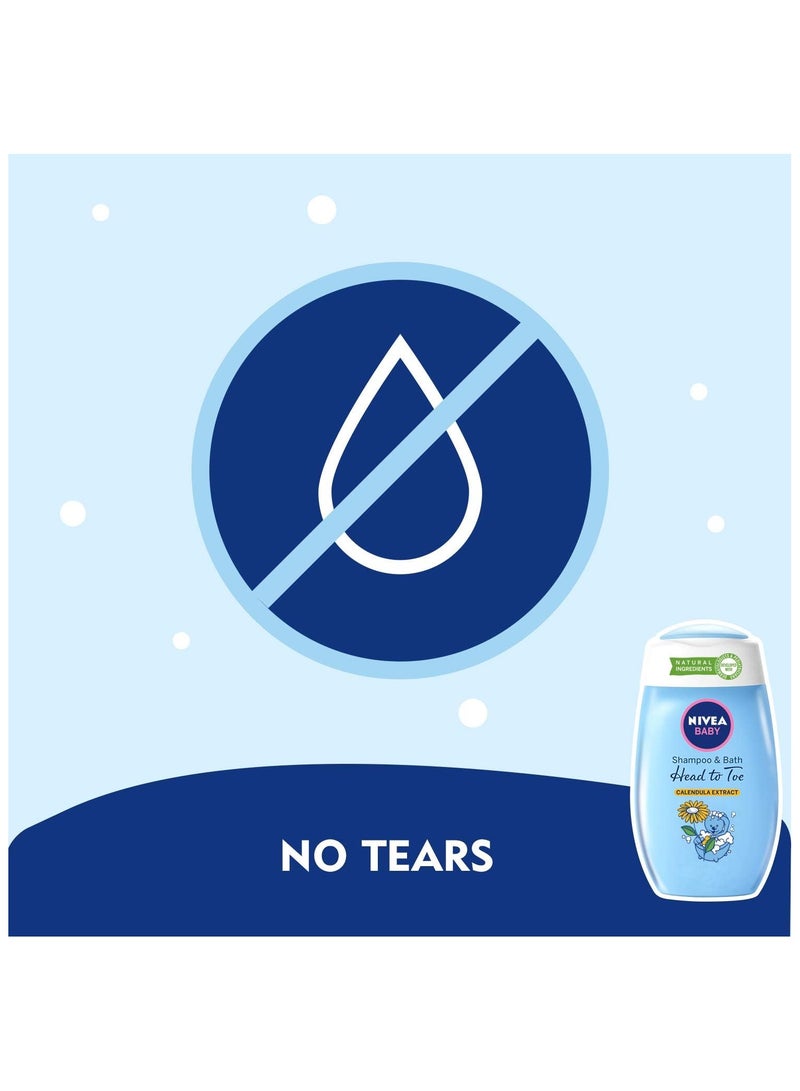 Nivea Baby Shampoo & Bath With Calendula Extract Head To Toe 500 ML - Image 5