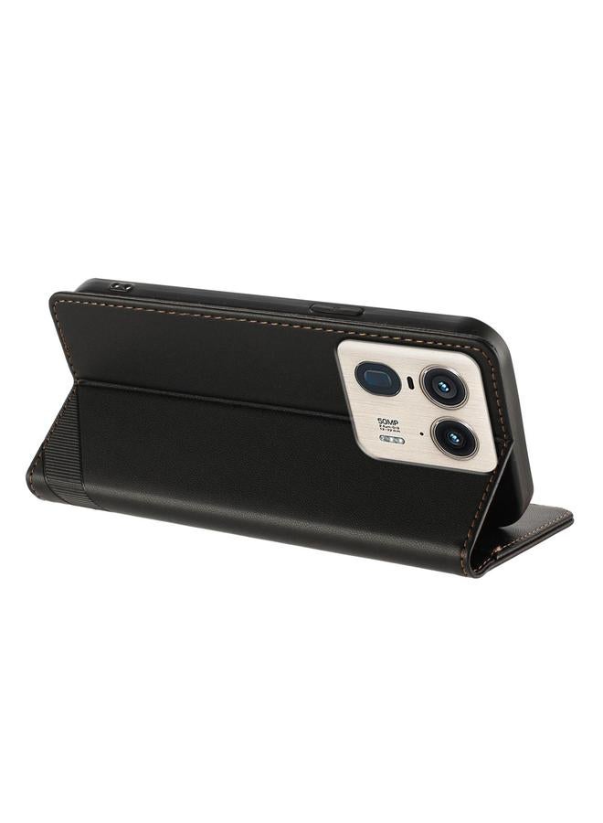 اس-توب جراب لهاتف Motorola Moto X50 Ultra، جراب جلدي بتصميم محفظة متعدد الاستخدامات منقوش - Image 3