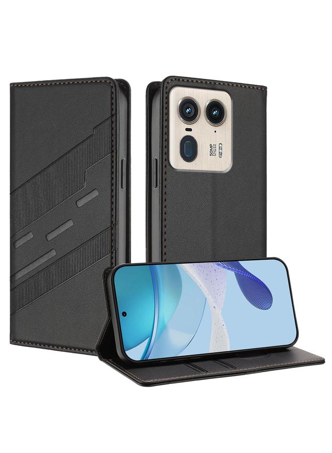 اس-توب جراب لهاتف Motorola Moto X50 Ultra، جراب جلدي بتصميم محفظة متعدد الاستخدامات منقوش - Image 1