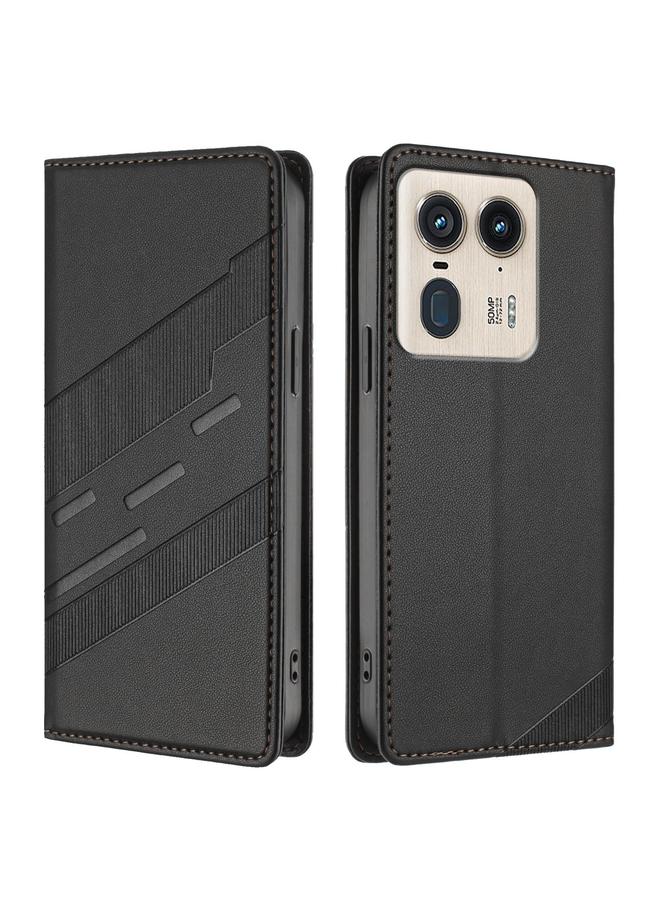 اس-توب جراب لهاتف Motorola Moto X50 Ultra، جراب جلدي بتصميم محفظة متعدد الاستخدامات منقوش - Image 2